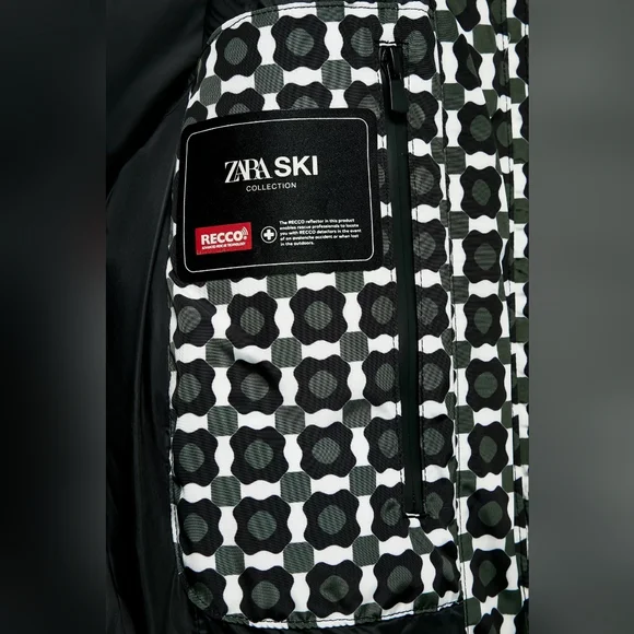 Zara Black & White Geometric Track Jacket And Pants (Set) - Picture 6 of 10